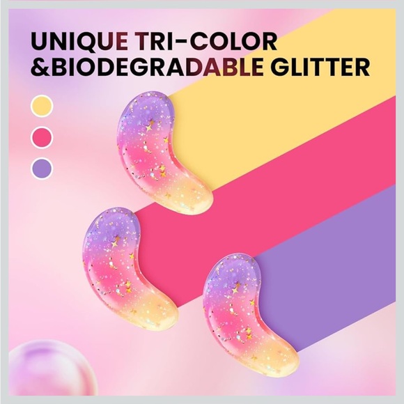 Pink Glitter Eye Mask - Hydrating Under-Eye Patches (12 Pairs) - Picture 9 of 9